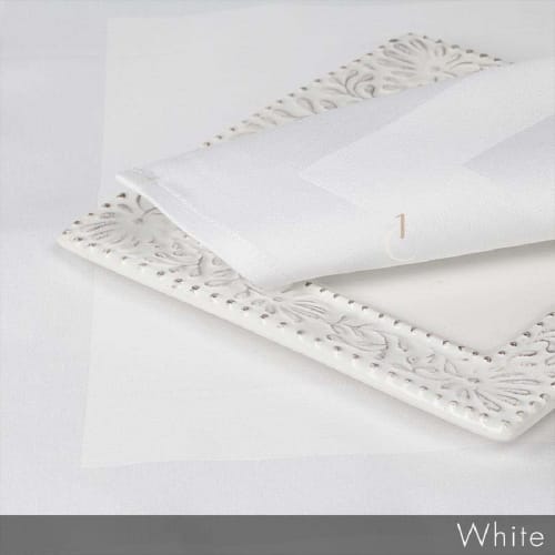 Riegel® Satin Band Beauti-Damask® Napkin, Cotton/Polyester, 20x20, White